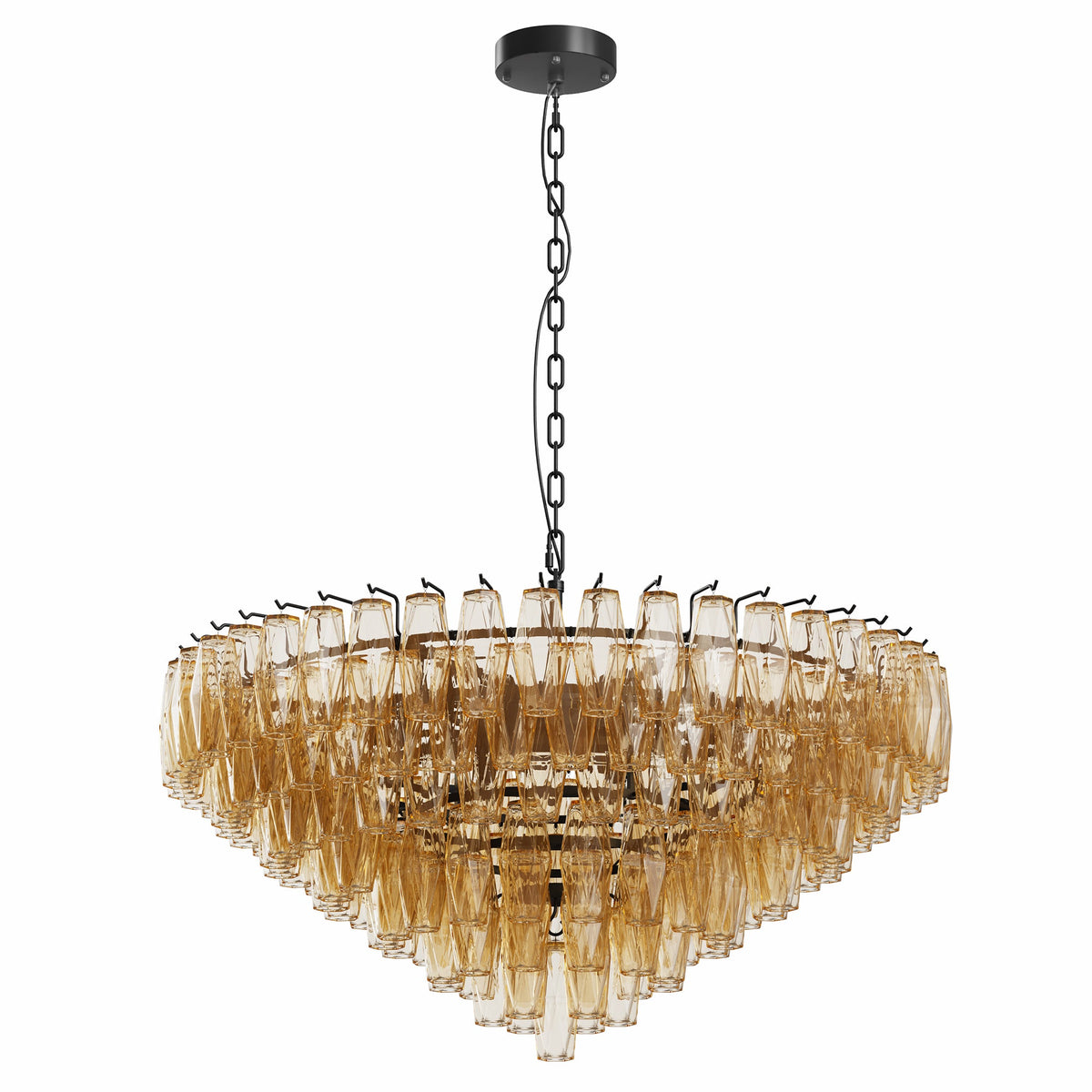 Modern Round Chandelier, 37" Extra Large