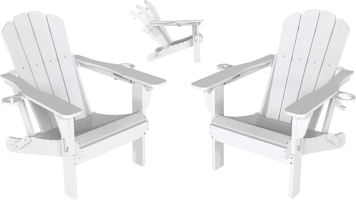 Adjustable HDPE Adirondack Chairs Set of 2