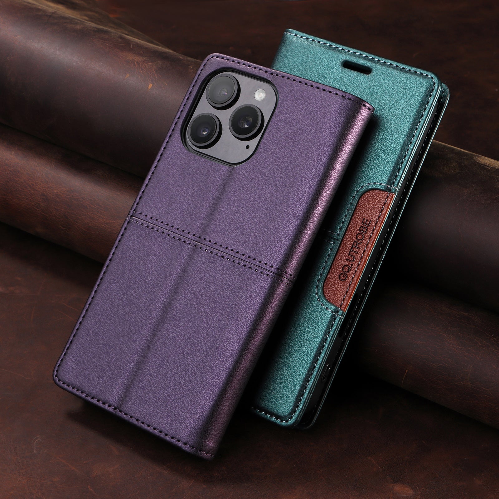 Anti-theft Card-Slotted Business Leather Case Light Luxury Skin-Feel Phone Case