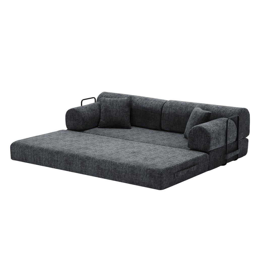Convertible Sleeper Sofa Bed - Speckled Black