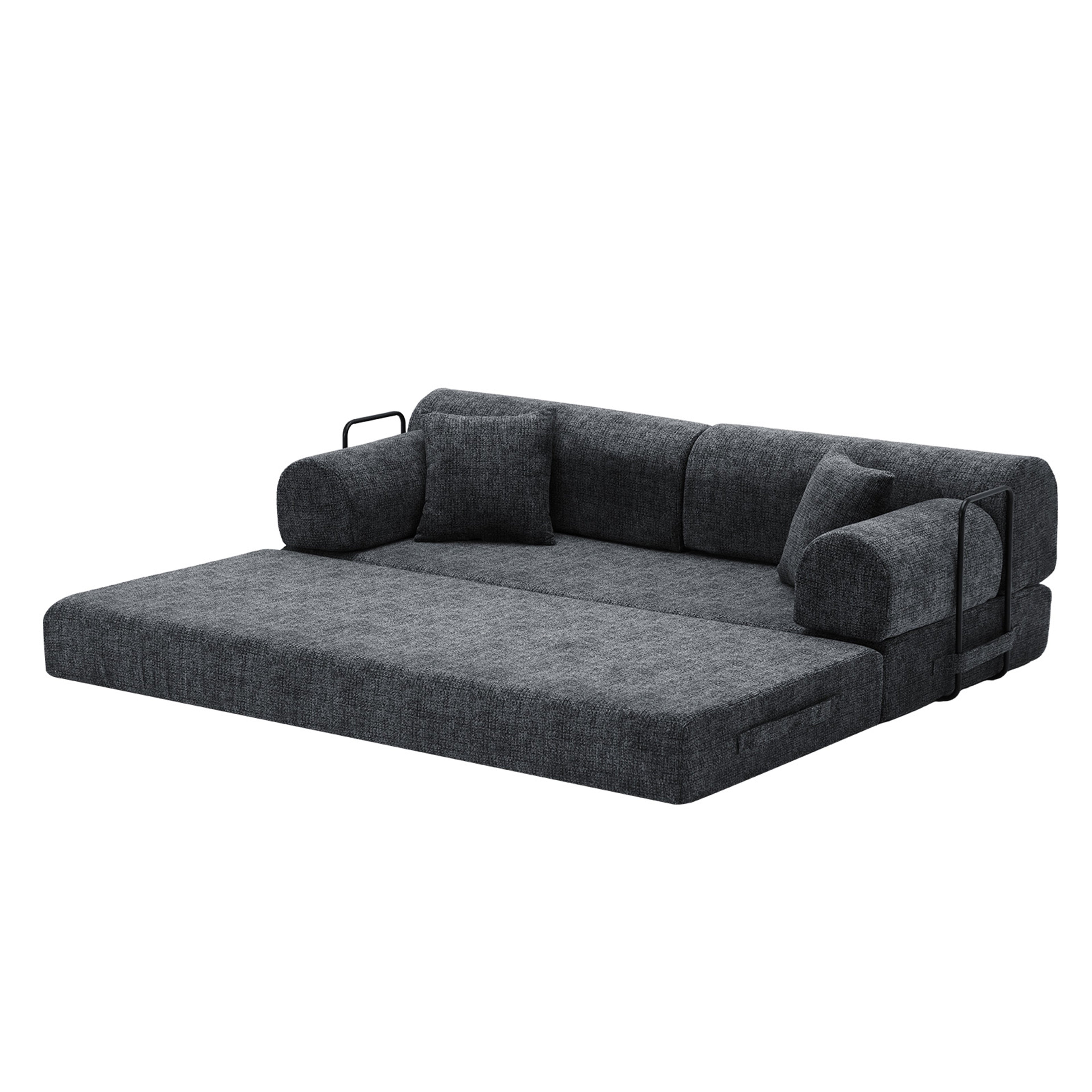 Convertible Sleeper Sofa Bed - Speckled Black