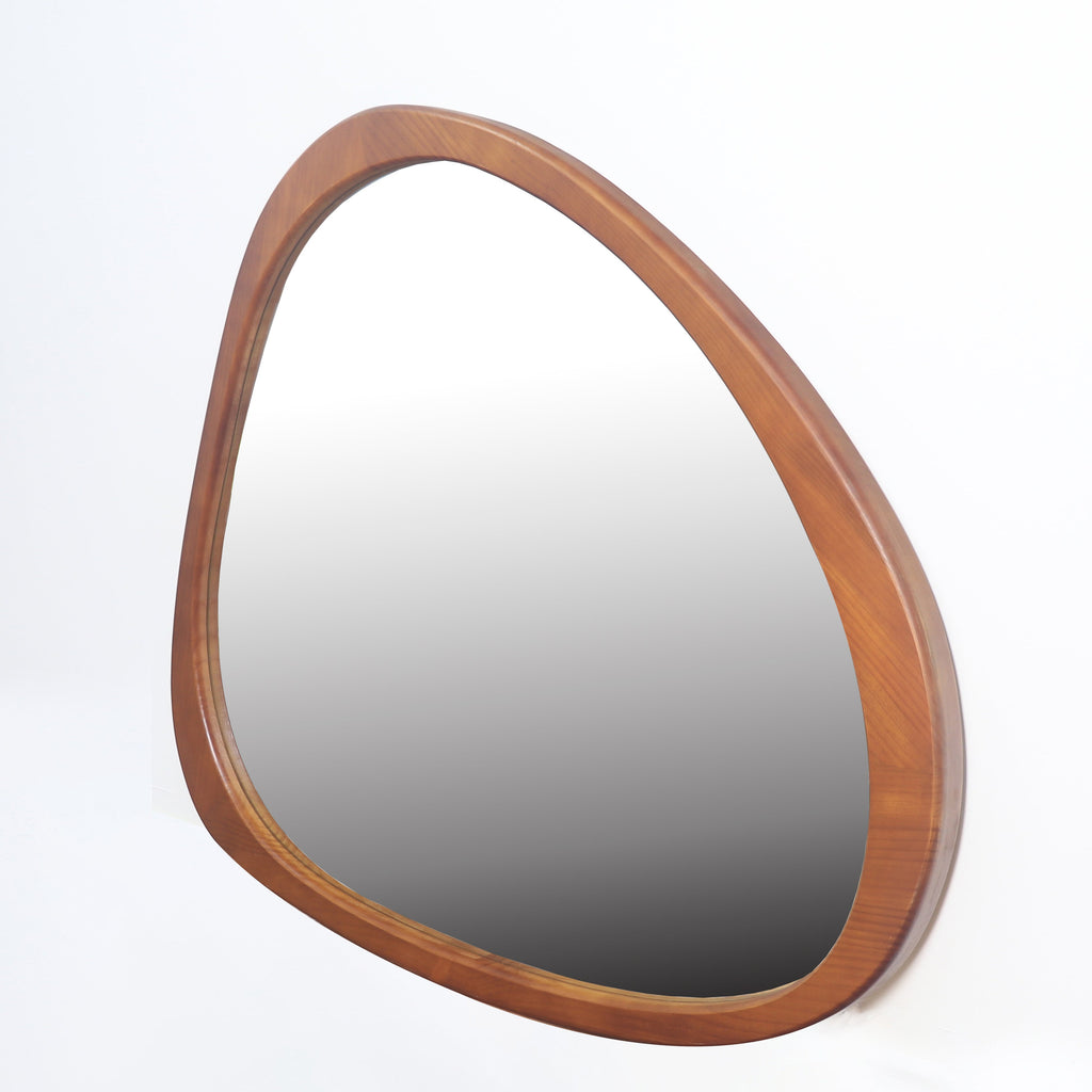 Solid Wood Asymmetrical Wall Mirror - 45 Inch