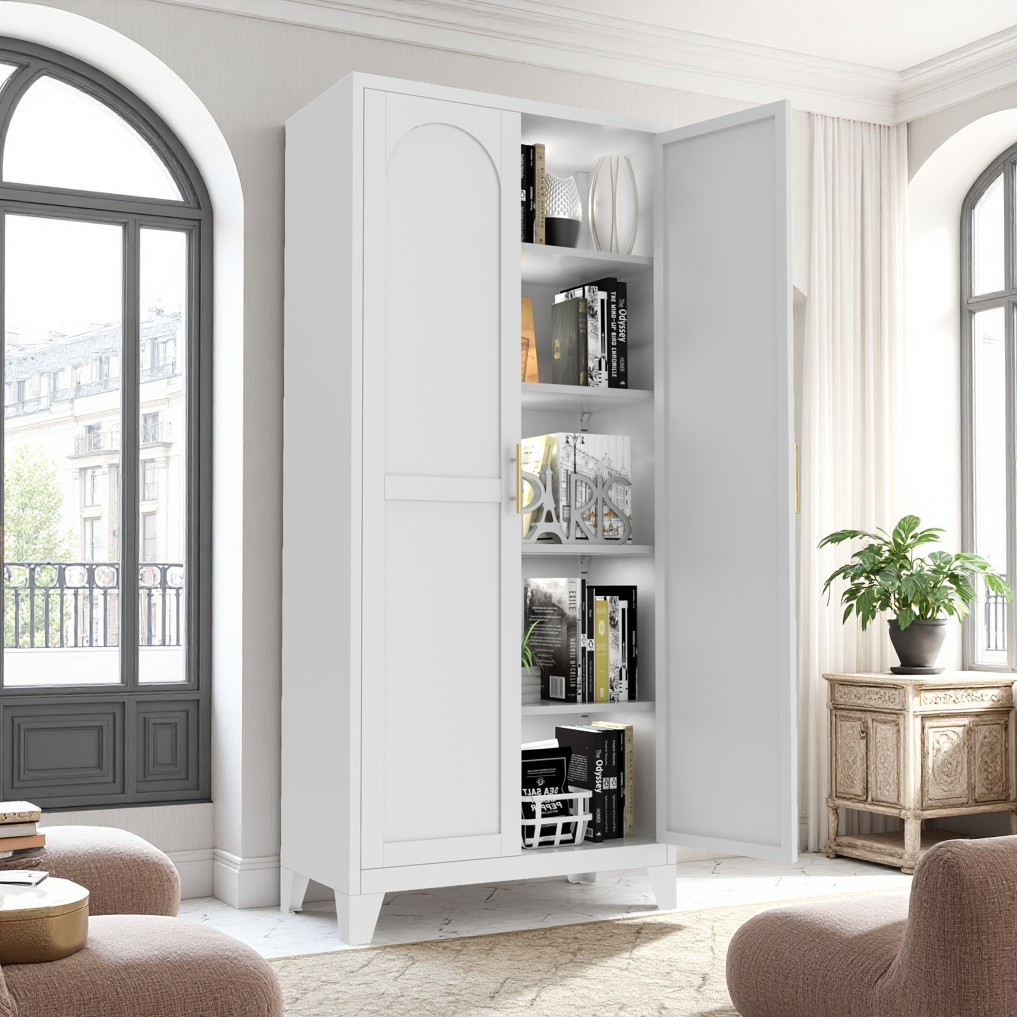 71'' 2 Shapely Doors Cabinet