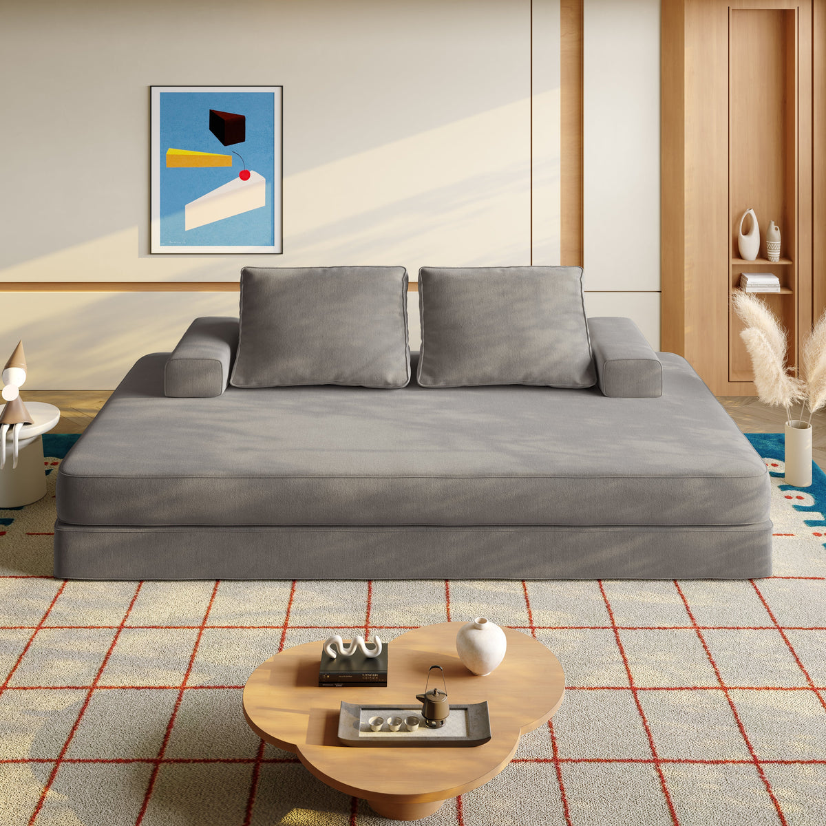 86.6" Multifunctional Convertible Sofa Bed