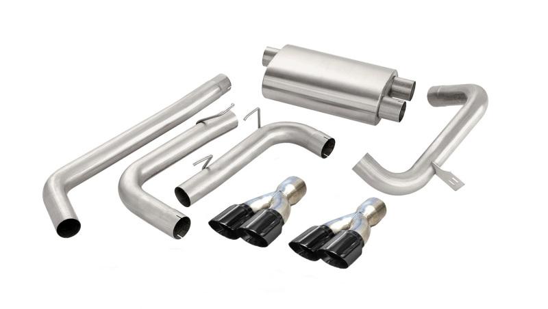 Corsa 95-97 Chevrolet Camaro Convertible Z28 5.7L V8 LT1 Black Tip Sport Cat-Back Exhaust 14145BLK