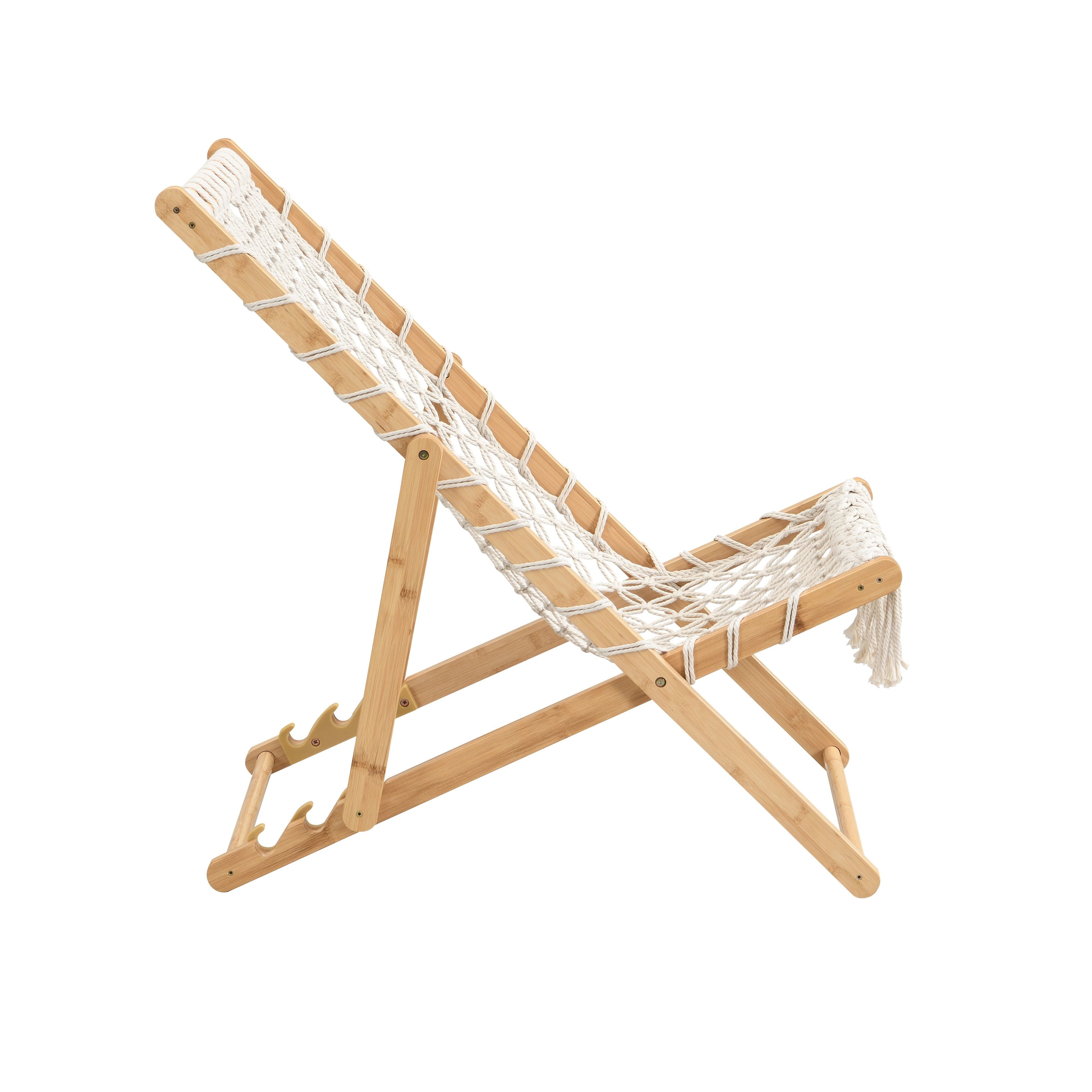 Set of 2 Weaving Chairs with Handwoven Rope