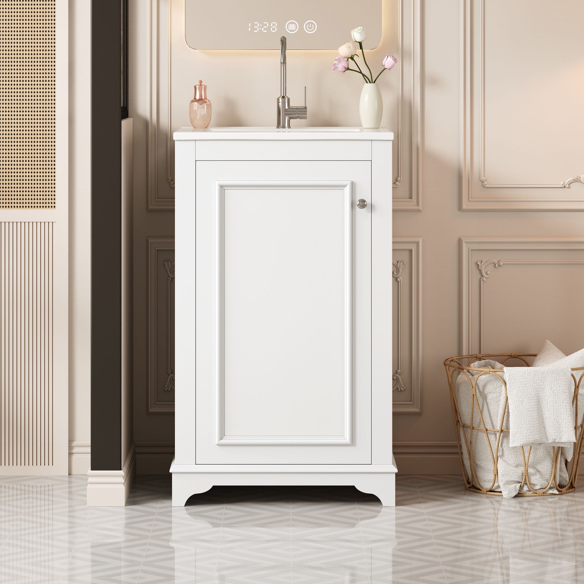 20-Inch Bathroom Vanity with Ceramic Sink