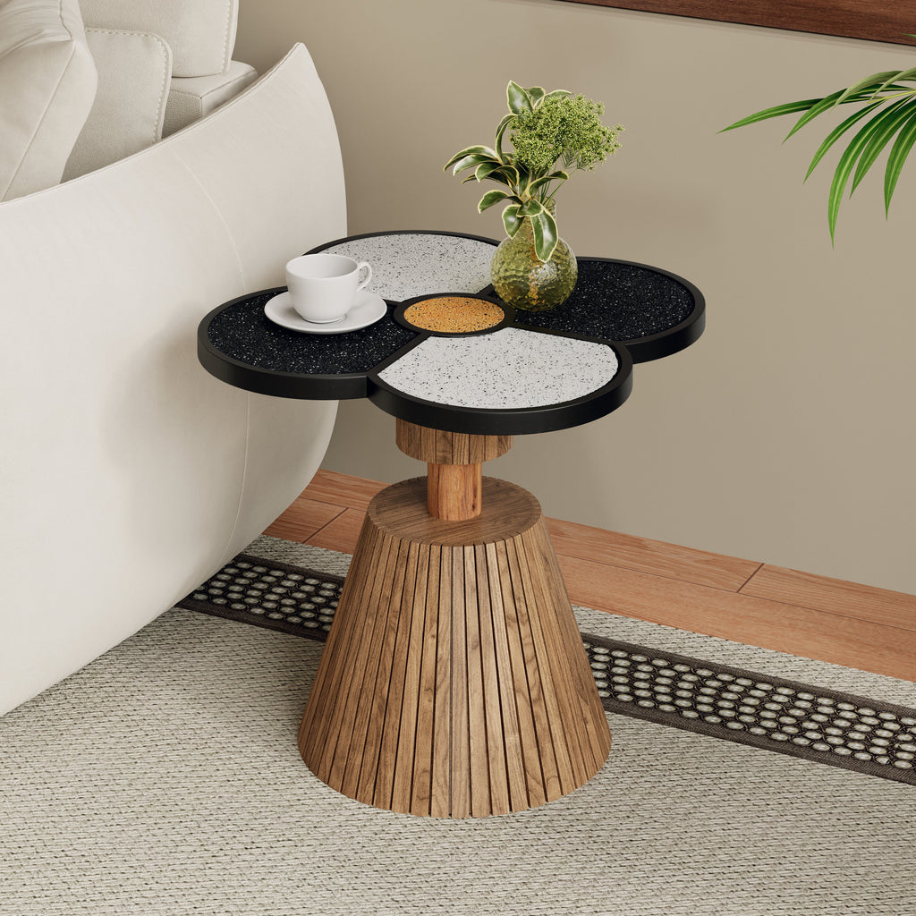 Unique Four-Leaf Clover Side Table