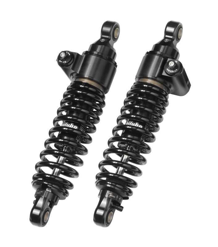 Bitubo Suspension Bitubo WME2 Twinshocks Adjustable: Hydraulic Spring Preload, Rebound, Length 306mm, Dark Edition HD040WME22V2