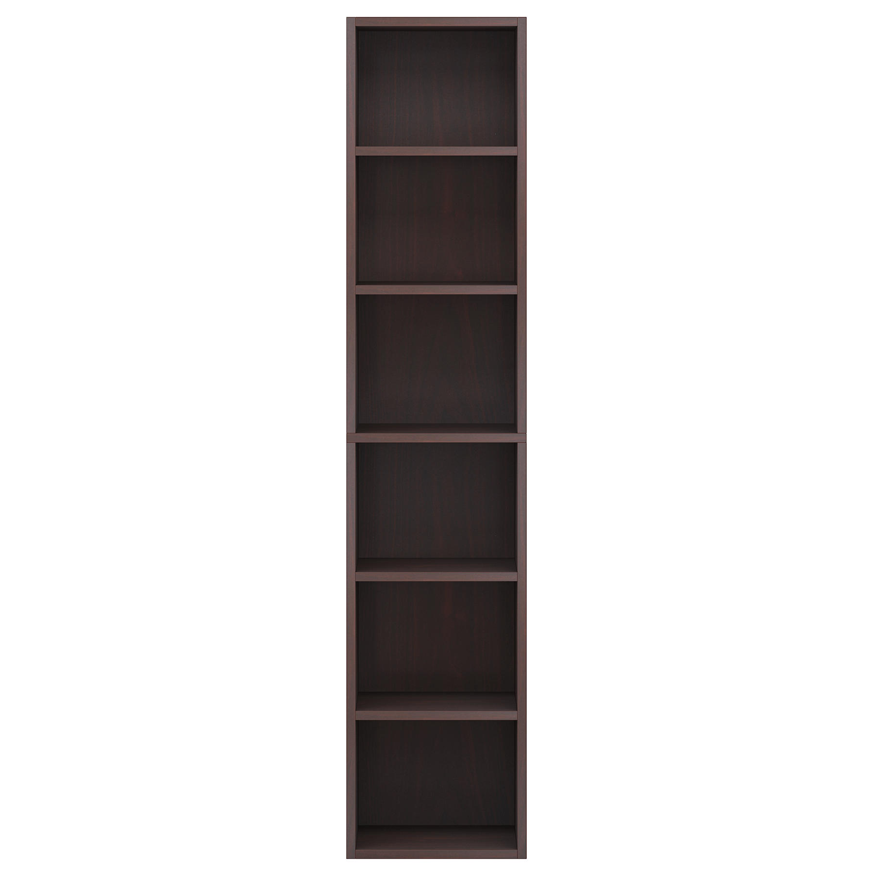 70.9" Cherry 6-Tier Narrow Corner Cube Bookcase
