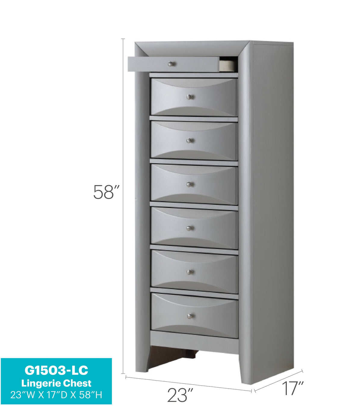 Marilla G1503-LC 7 Drawer Lingerie Chest