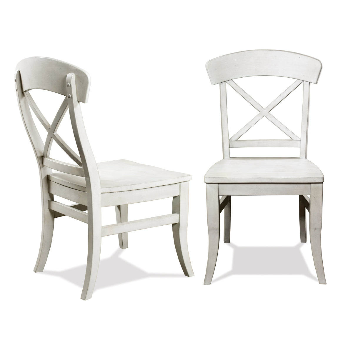 Harola Cross-back Dining Side Chairs in Set of 2, Smoky