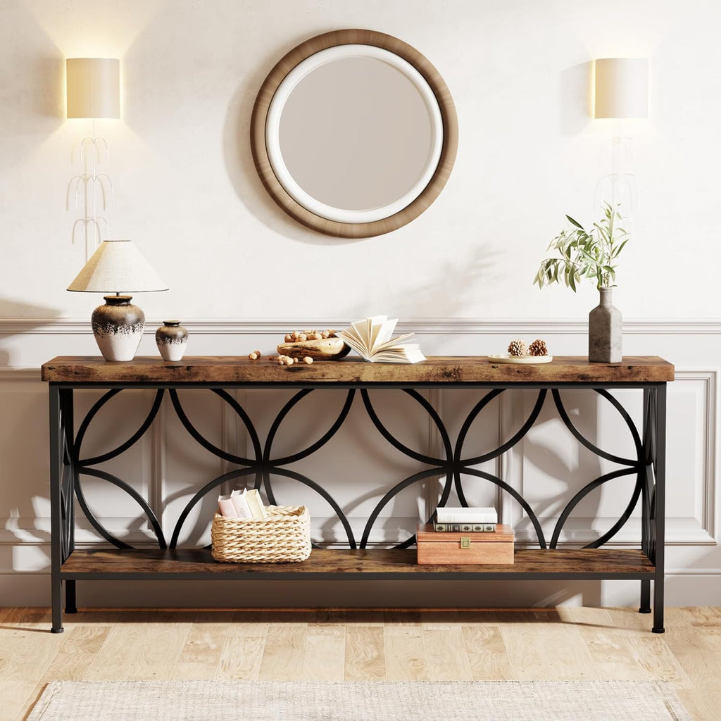 70.9 Inches Extra Long Industrial Console Table