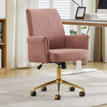 Mid-Back Liftable Office Chair - Pink
