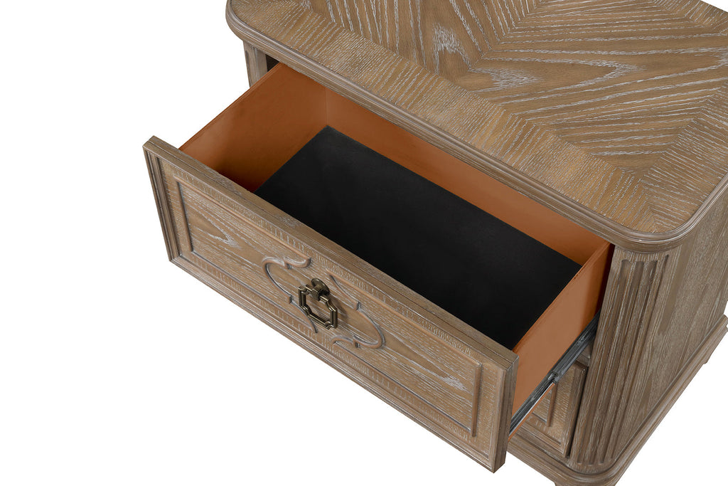 Simple Contemporary 1pc Nightstand Rustic