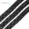 Borne Off-Road Winch Hook - 3/8in Rope - Hand Strap - Black BNWN-SR-38-85KBK
