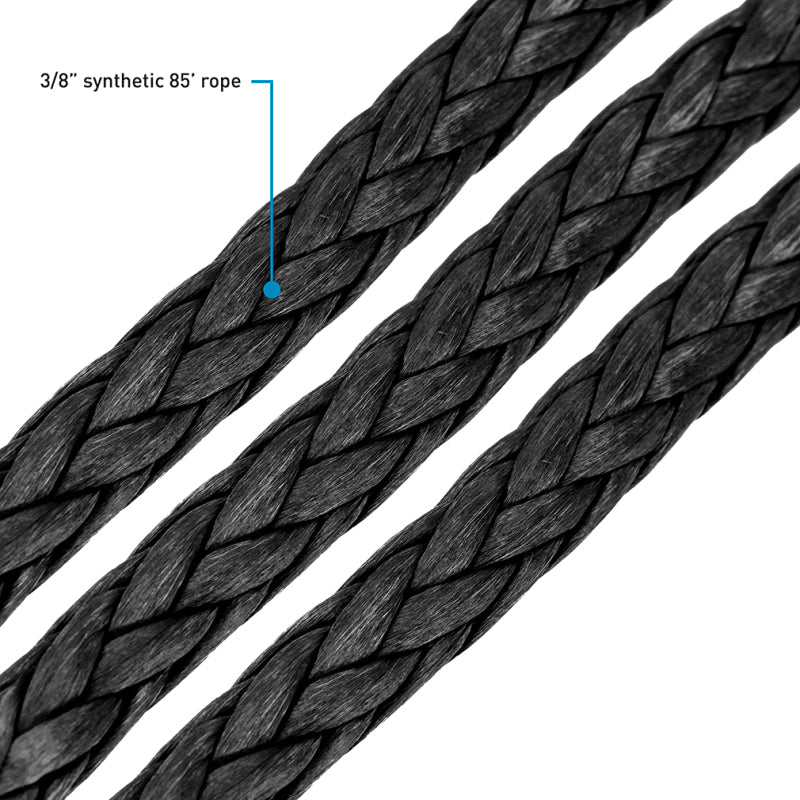 Borne Off-Road 10K Winch - Black Synthetic Rope BNWN-10-SBK