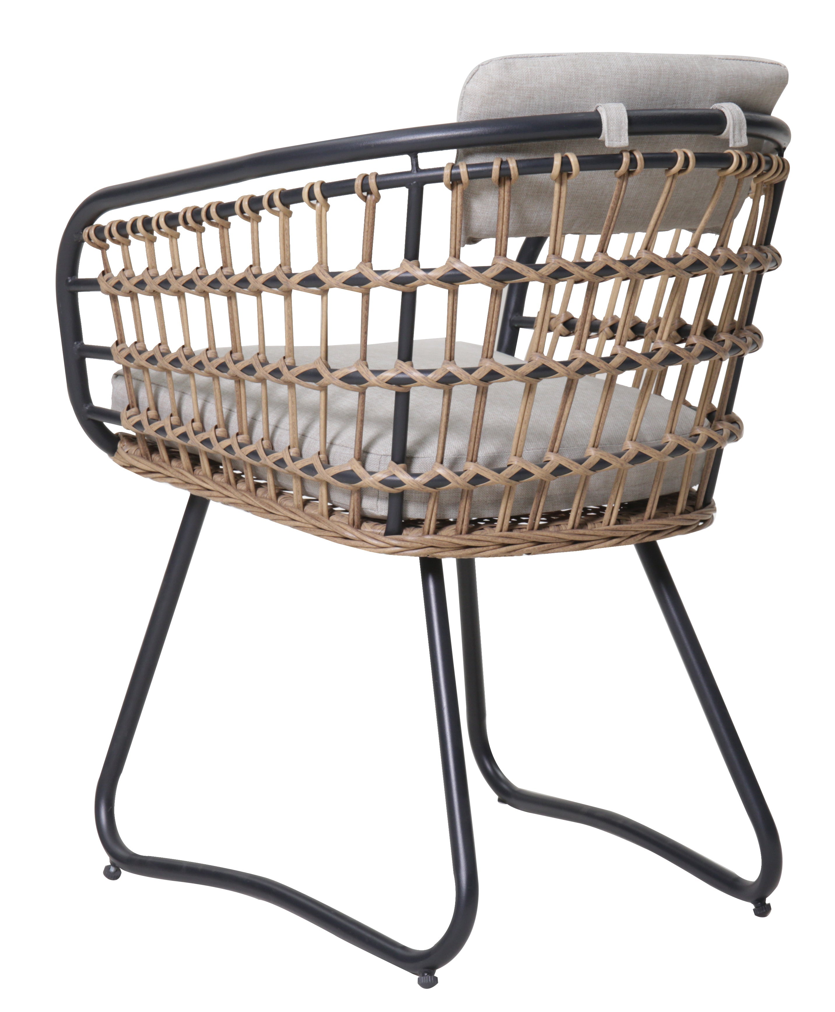 Outdoor Wicker Dining Chairs Set of 2, Patio Dining Chairs with Cushions