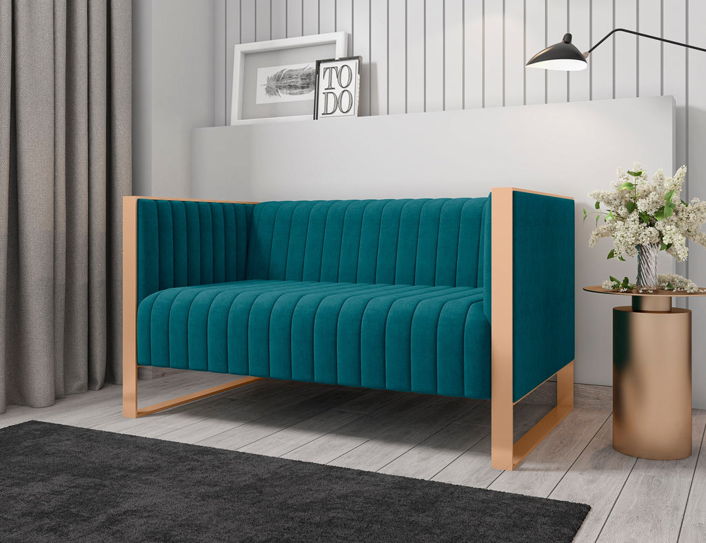Trillium 57" Velvet Loveseat