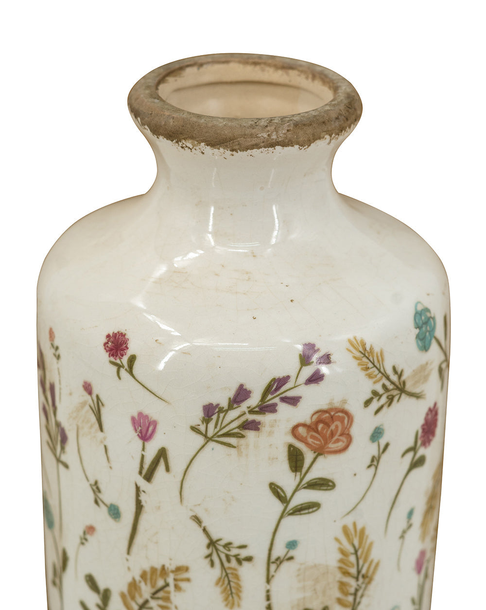 D4.3x8.3" Ceramic Cylinder Vase