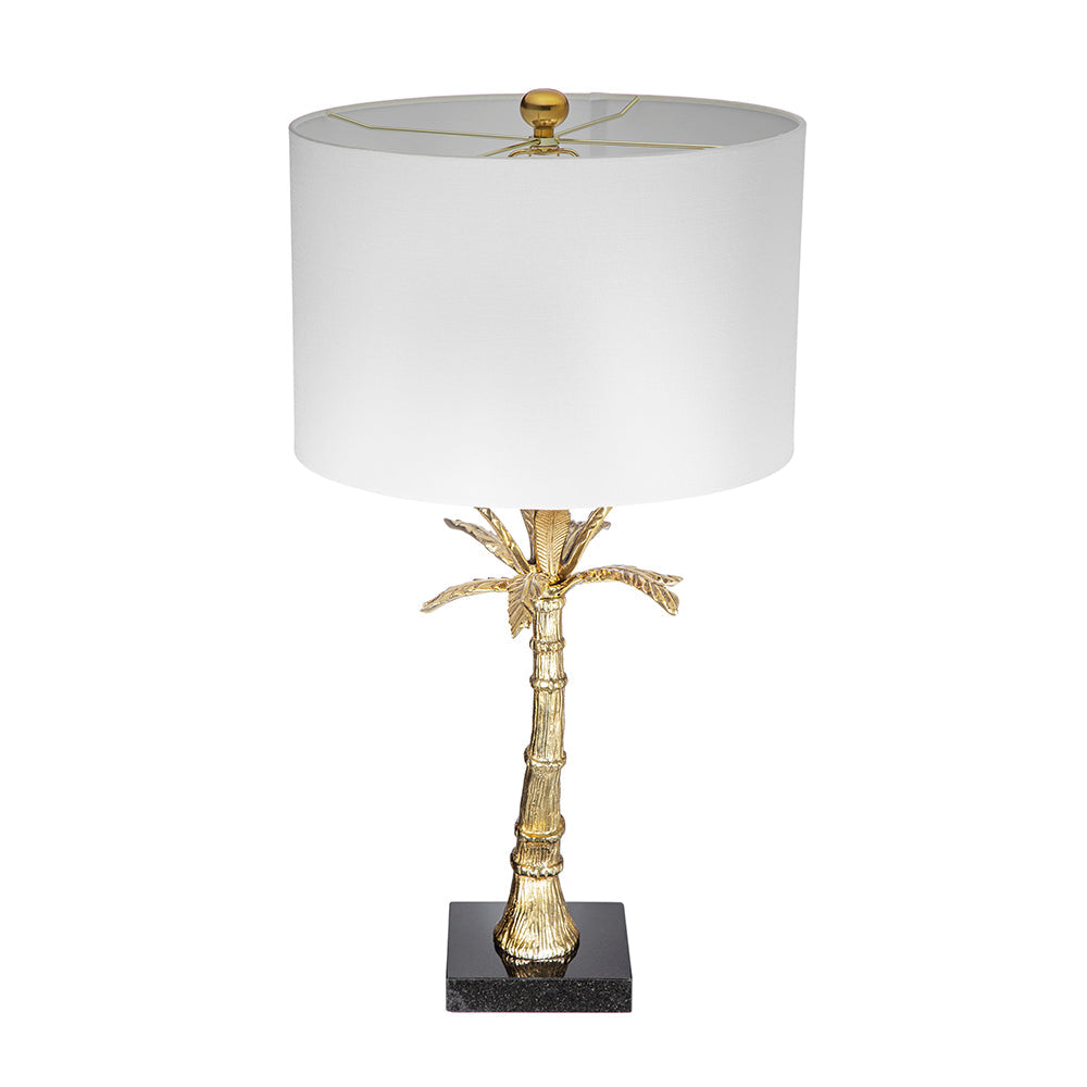 D16x31" Leaf Lamp with Marble Base