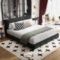 King Size Bed Frame with Tufted Headboard and Extra-Large Cloud Pillow Design
