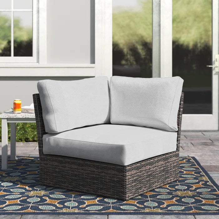 Shick Fully Assembled Corner Wedge Patio Chair with Cushions