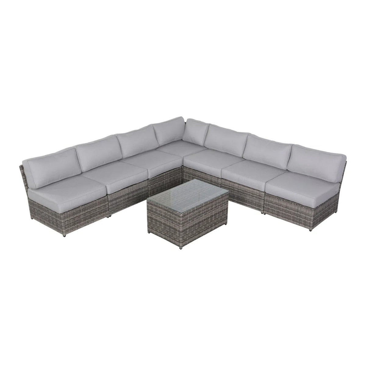 Fully Assembled 6-Person Wicker Patio Seating Group with Cushions