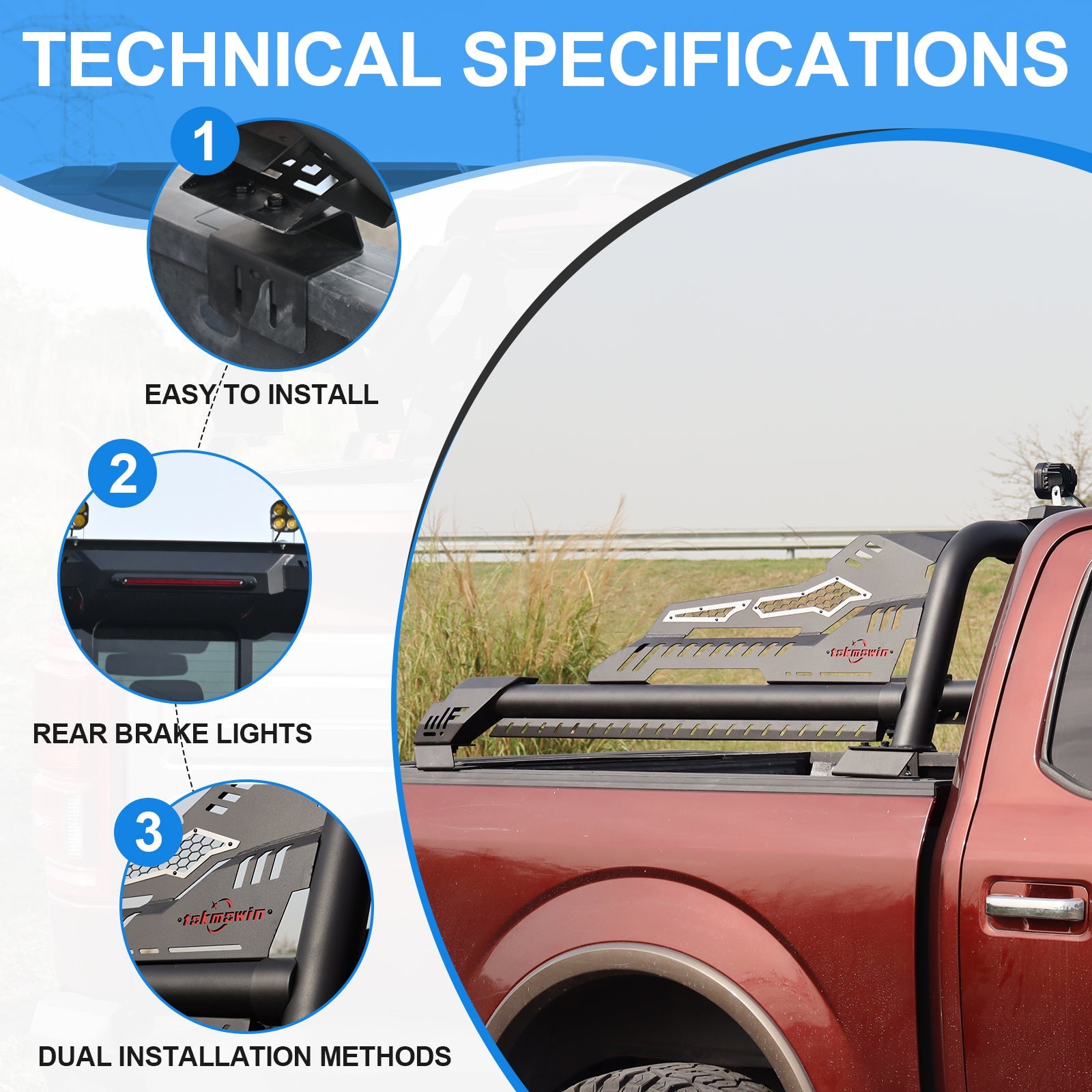 Universal Truck Bed Roll Bar