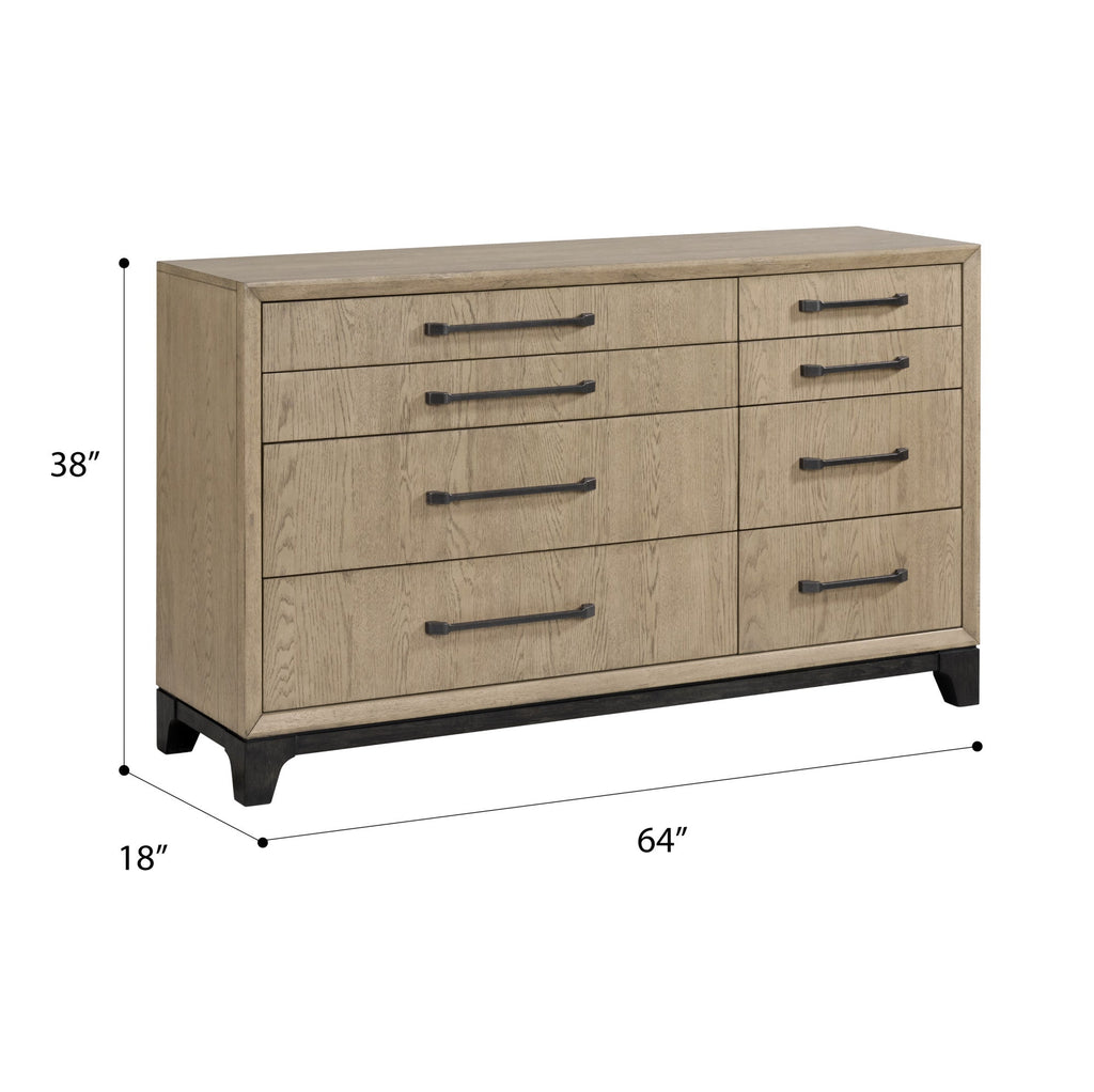Caramel and Cocoa 8-Drawer Dresser