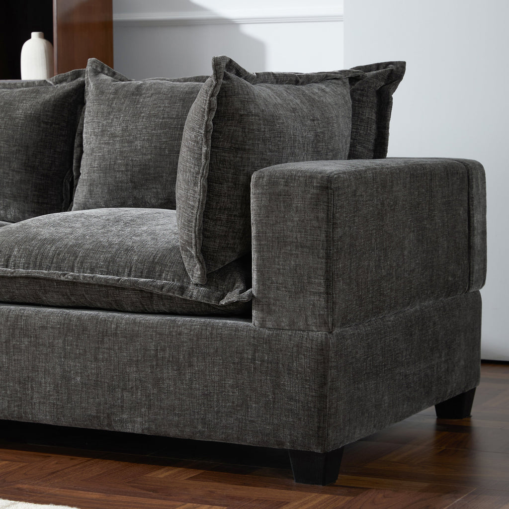 117.5 Inch Modular Sectional Sofa with Movable Storage Ottoman