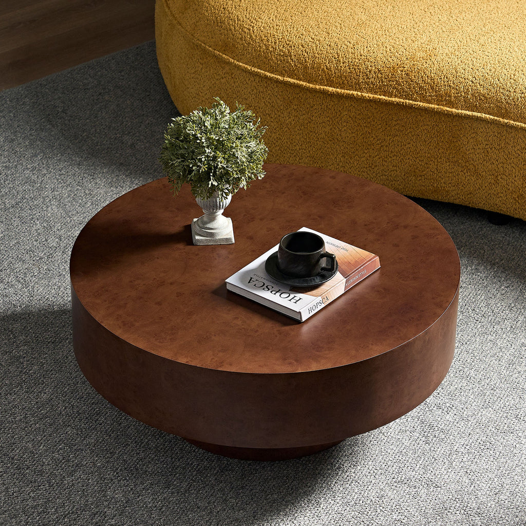 Faux Burl Wood Pattern Decal Coffee Table
