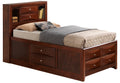 Stylish Twin Storage Bed In Cherry Wood