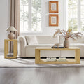 2-Piece Modern 2 Tier Rectangle Coffee Table Set