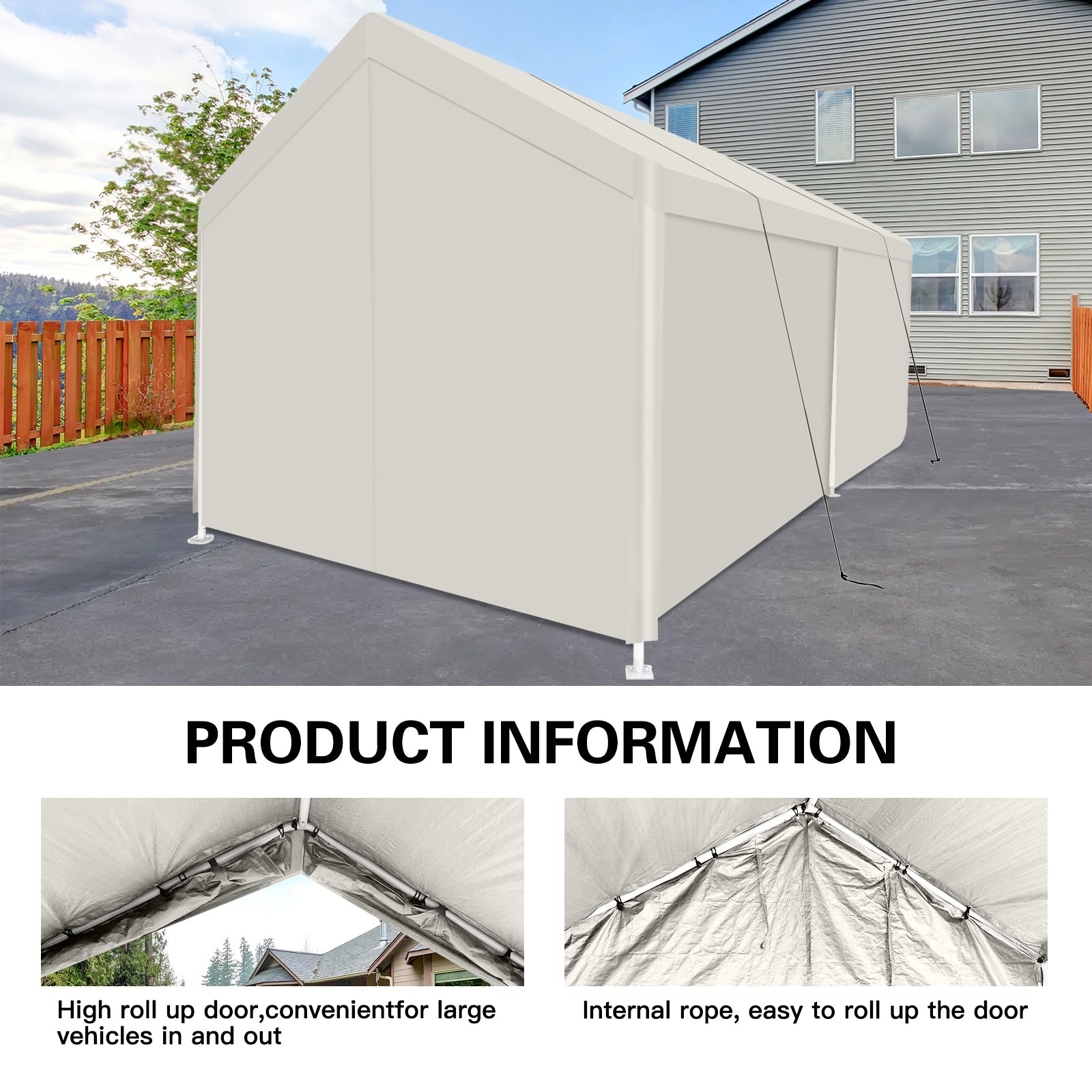 12x20 Heavy Duty Portable Carport Garage Tent