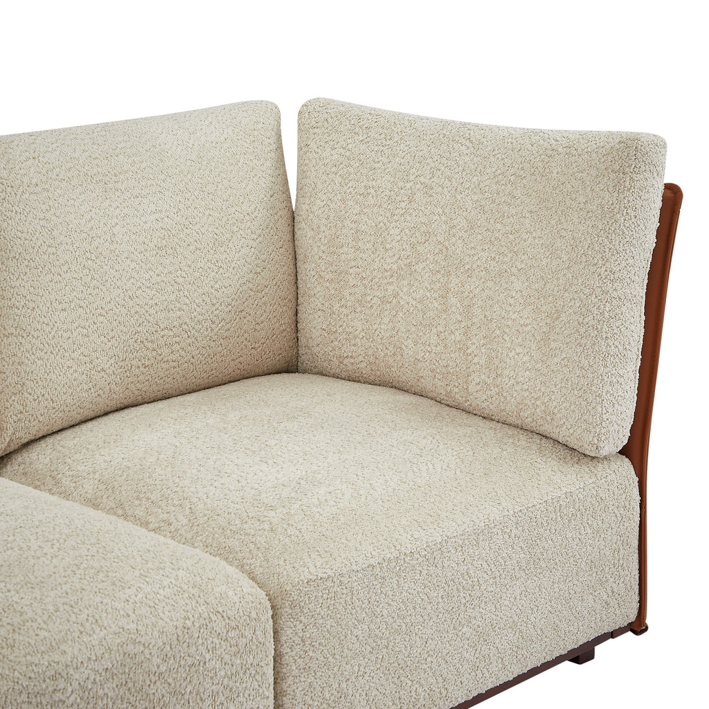 Velora 4-Piece L Shaped Boucle Modular Sectional Sofa