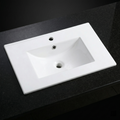 30-Inch Ceramic Bathroom Vanity Sink Top with Single Hole
