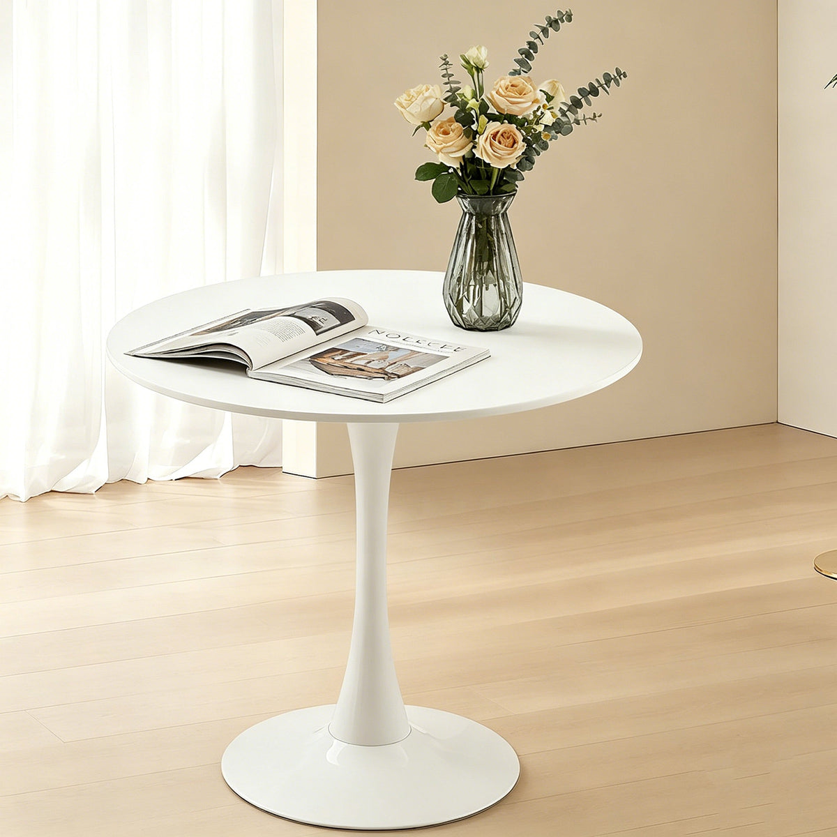 White Round Dining Table