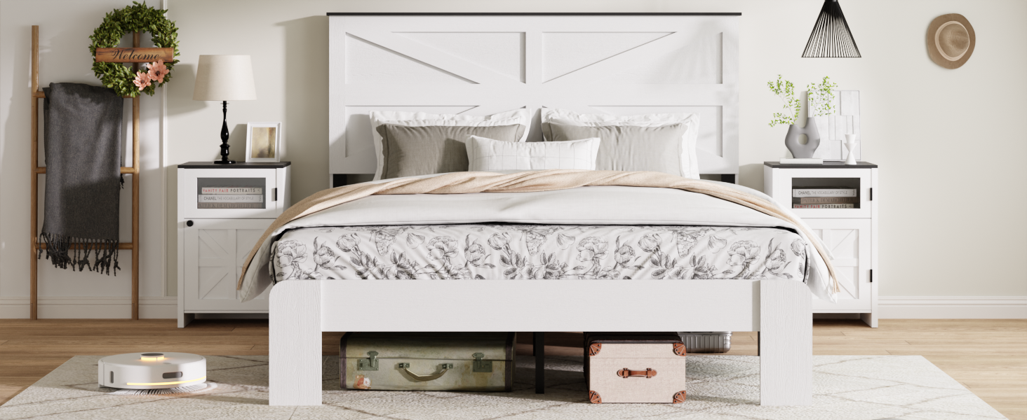 King Bed Frame with Headboard