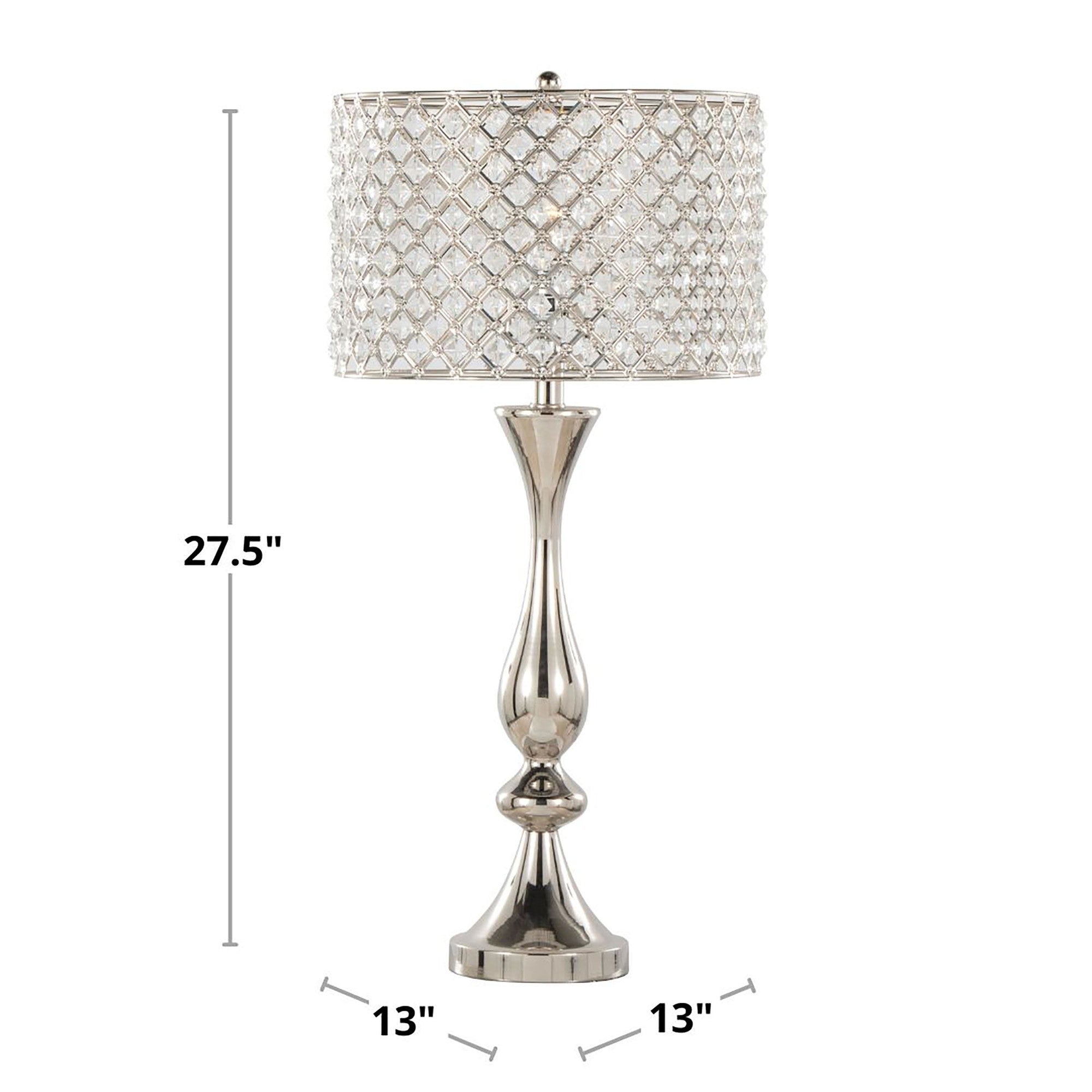 Topaz 27" Contemporary Metal Table Lamp