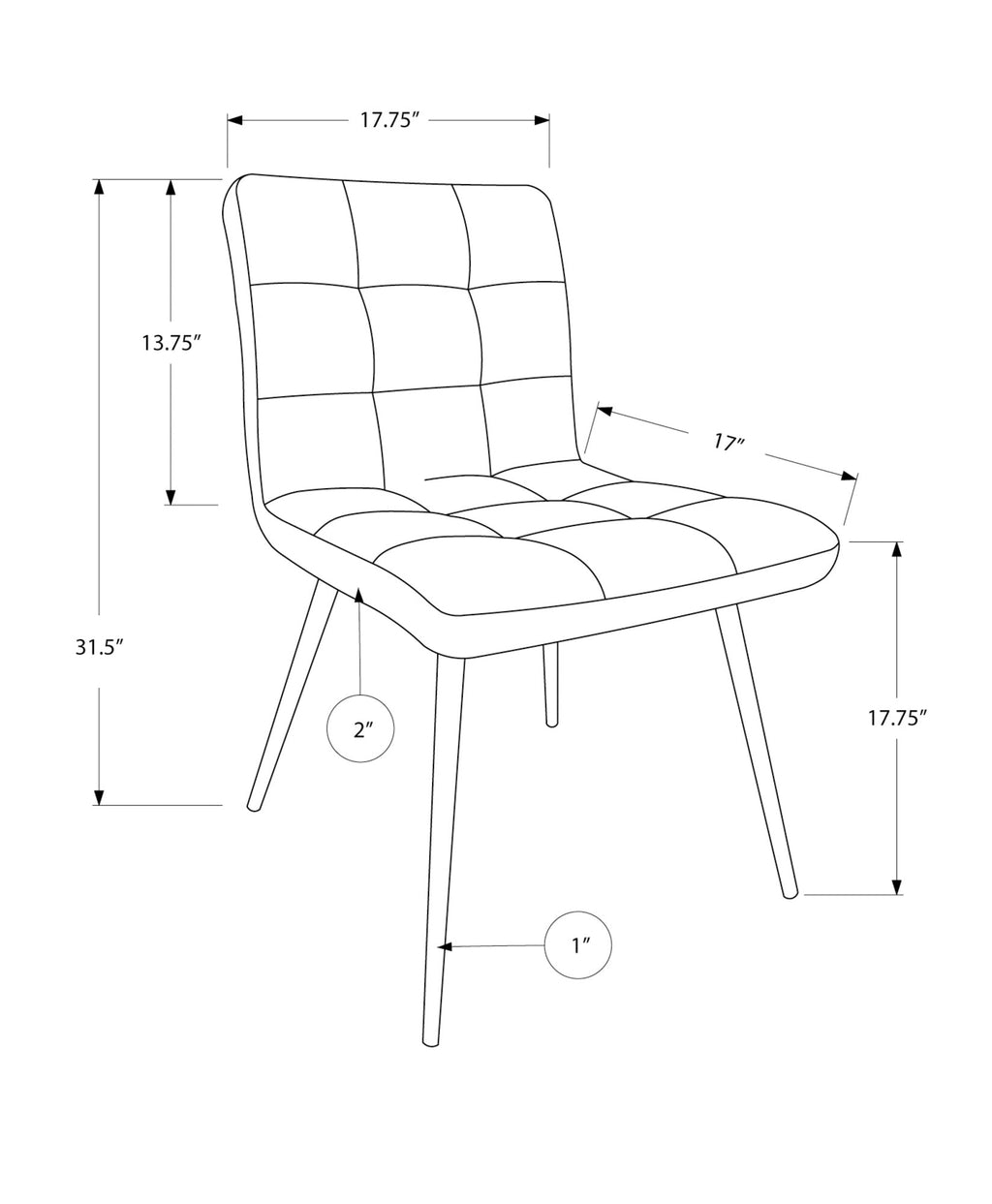 Dining Chair Set Of 2 - Upholstered Side Chairs