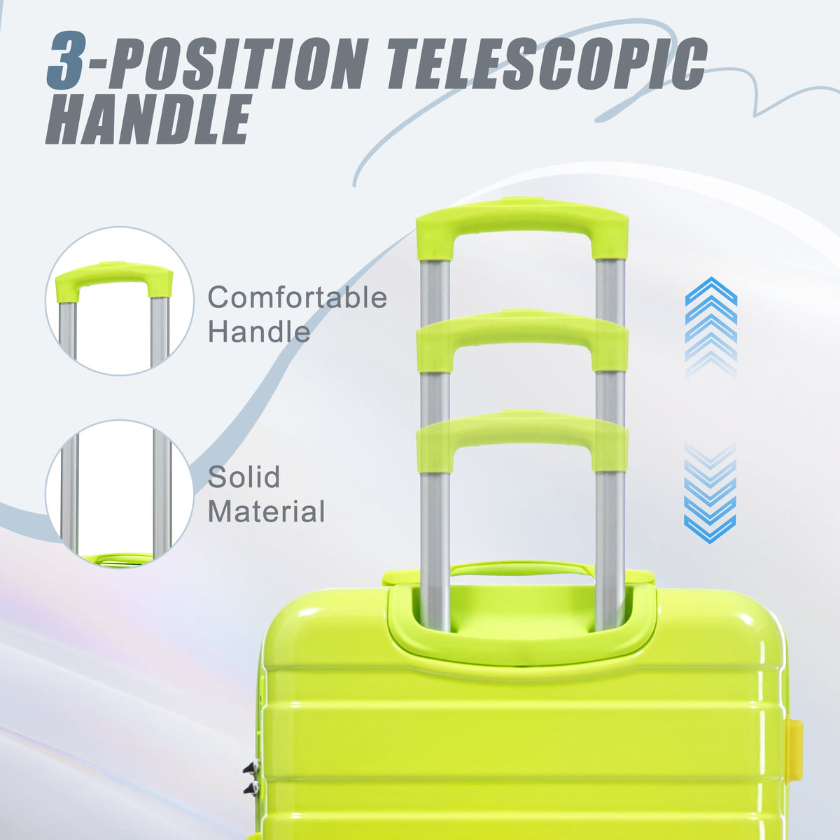 3-Piece Gradient Color Spinner Wheel Luggage Set