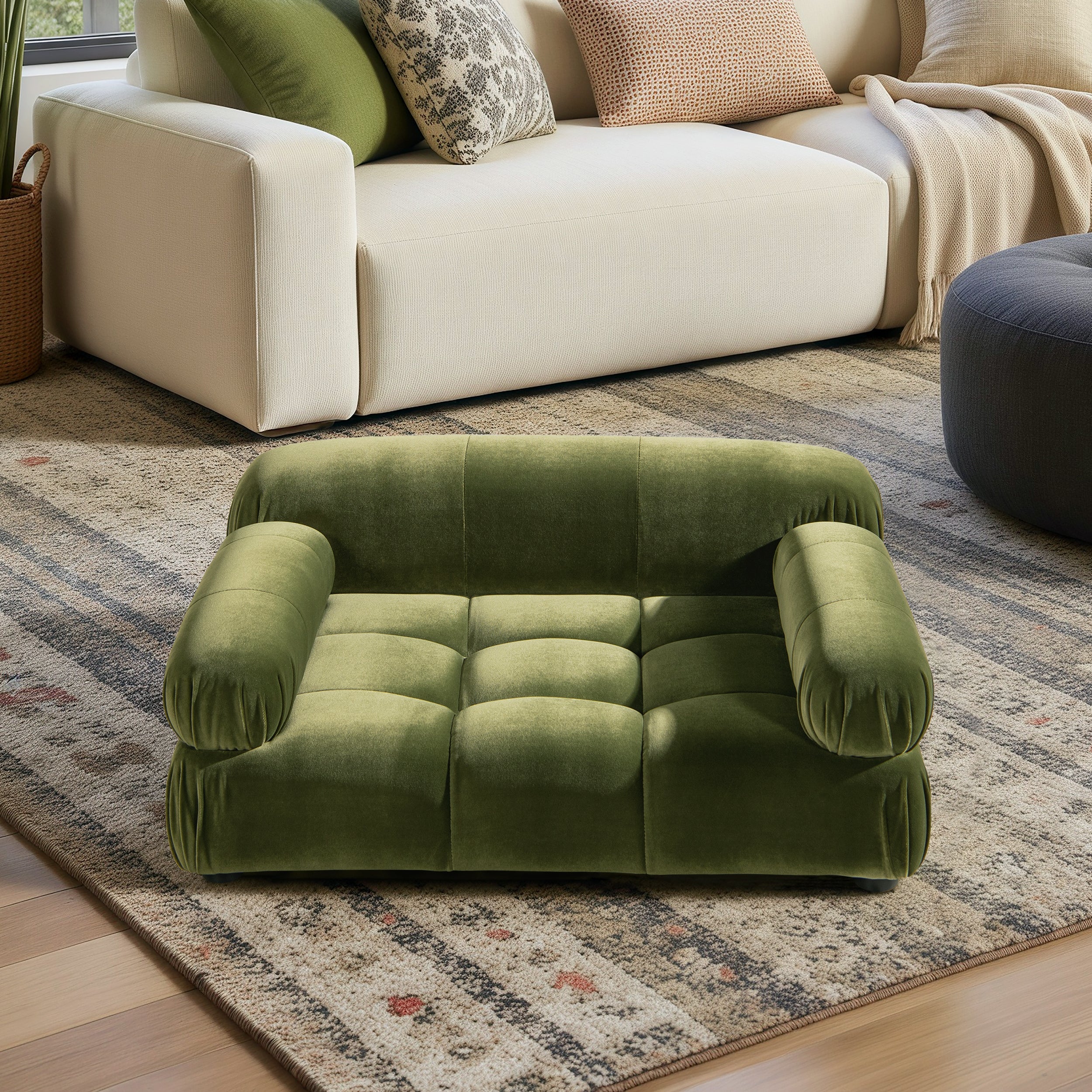 Marcel Upholstered Modern Small to Medium Pet Bed