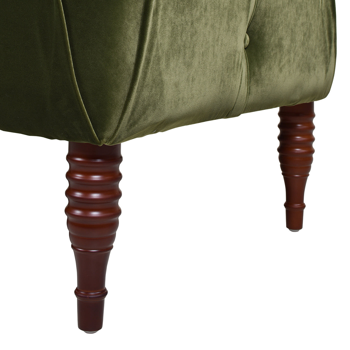 Samuel Tufted Roll Arm Chaise Lounge, Olive