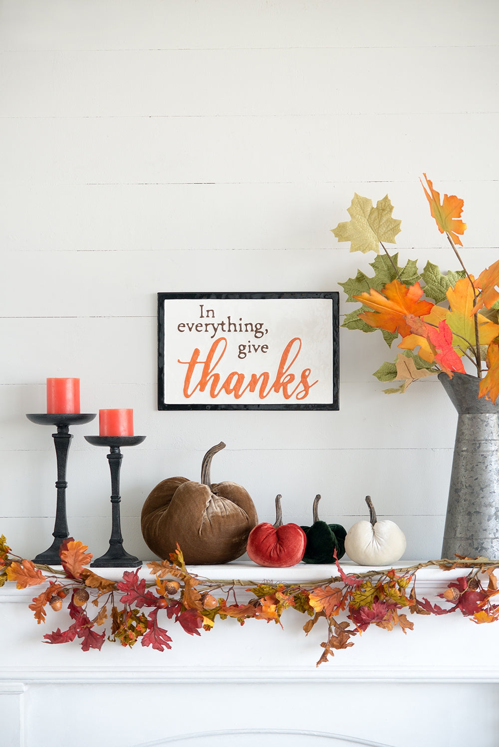 Set of 2 Thanks Wall Signs for Seasonal Decor