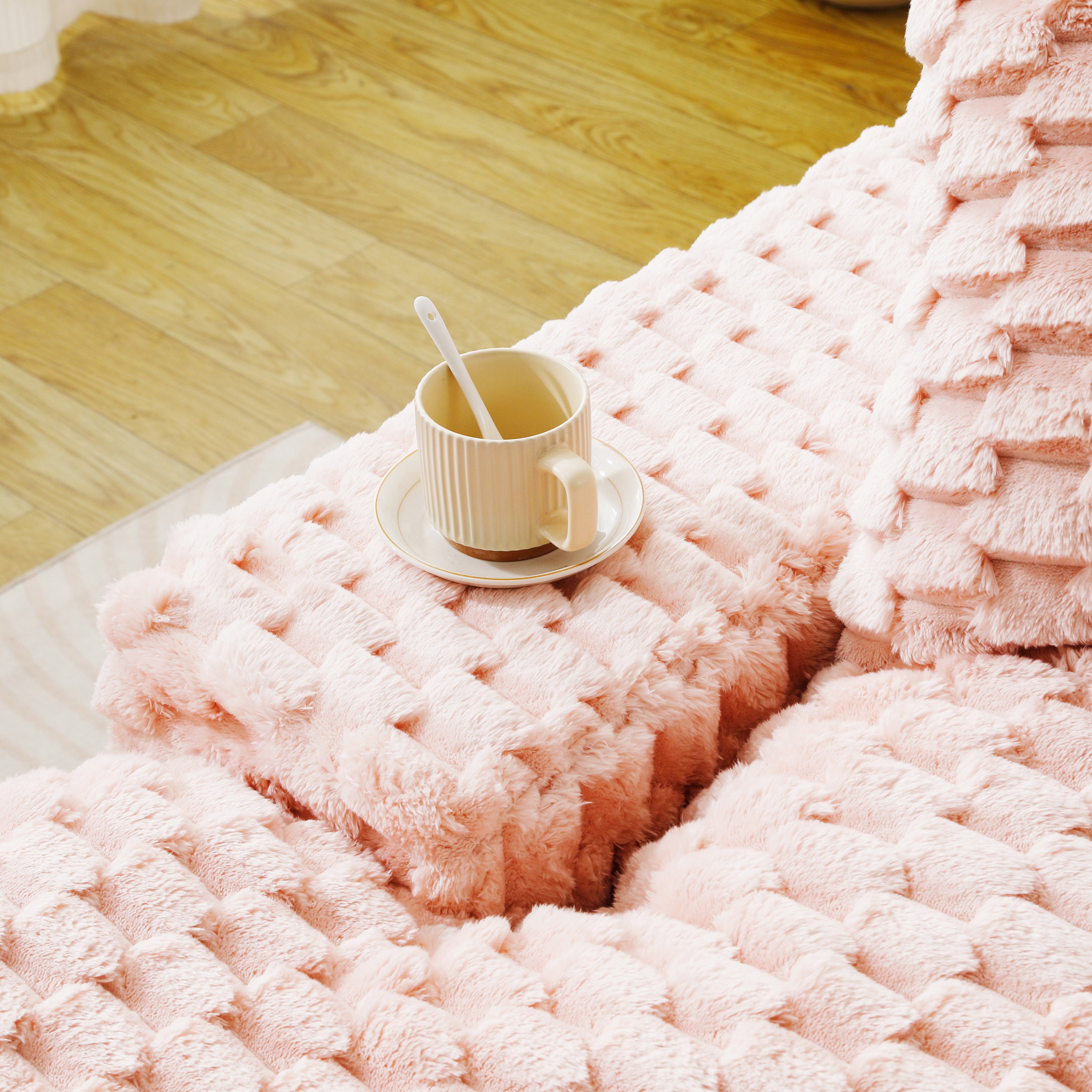 Pink Turtle Velvet Double Chaise Lounge