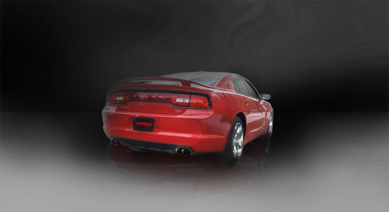 Corsa 11-13 Dodge Charger R/T 5.7L V8 Black Sport Cat-Back Exhaust 14525BLK
