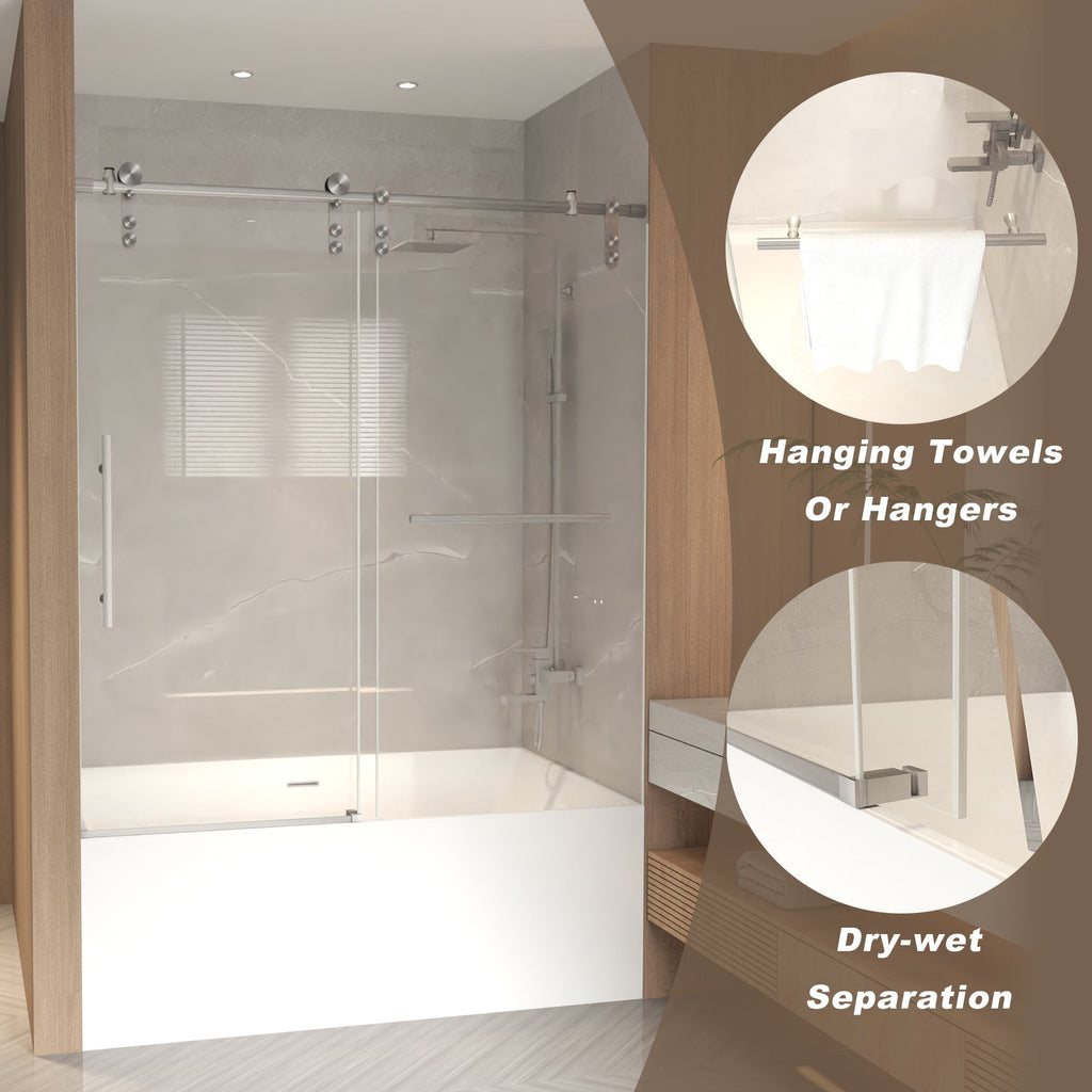 Frameless Sliding Bathtub Door