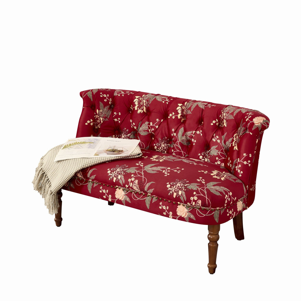 European Style Sofa Chair in Wine Red