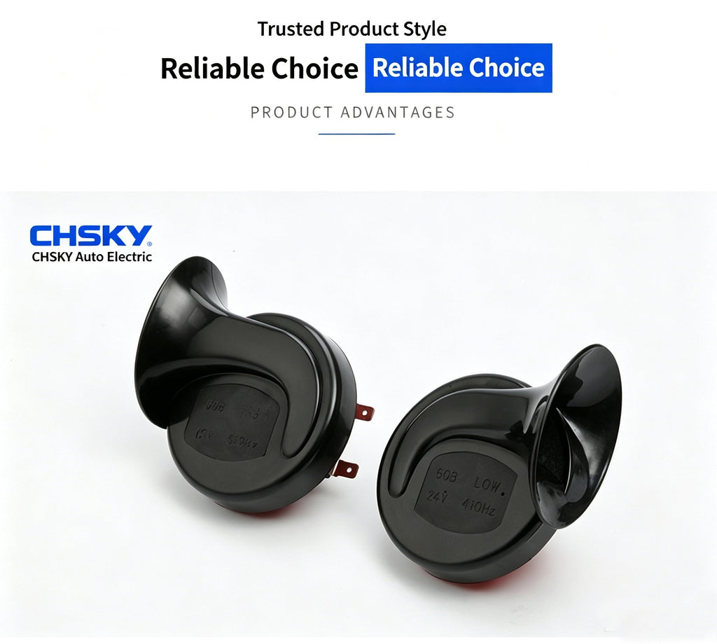 Universal High & Low Tone Snail Horn 12V 24V Waterproof Loud Car Horn  Replacement Speaker For Motorcycle Truck SUV Automobile